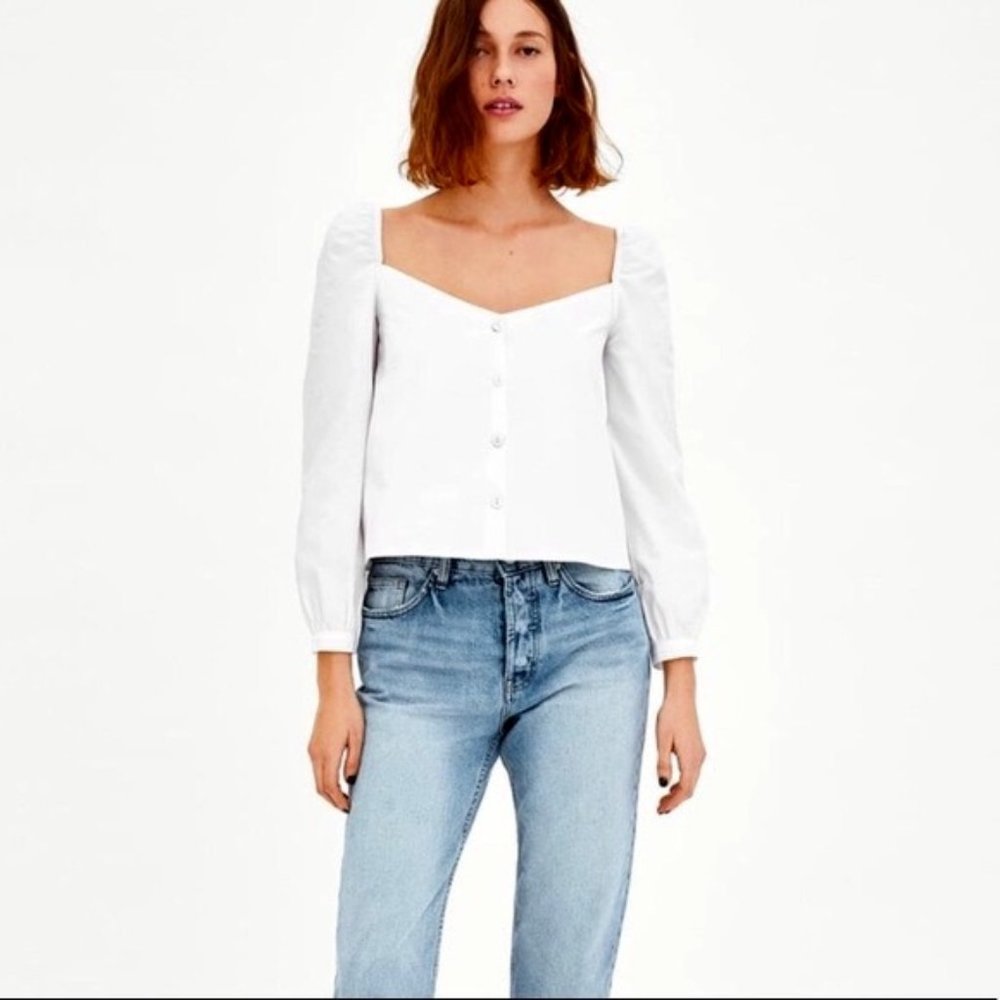 ZARA Puff Sleeve Top